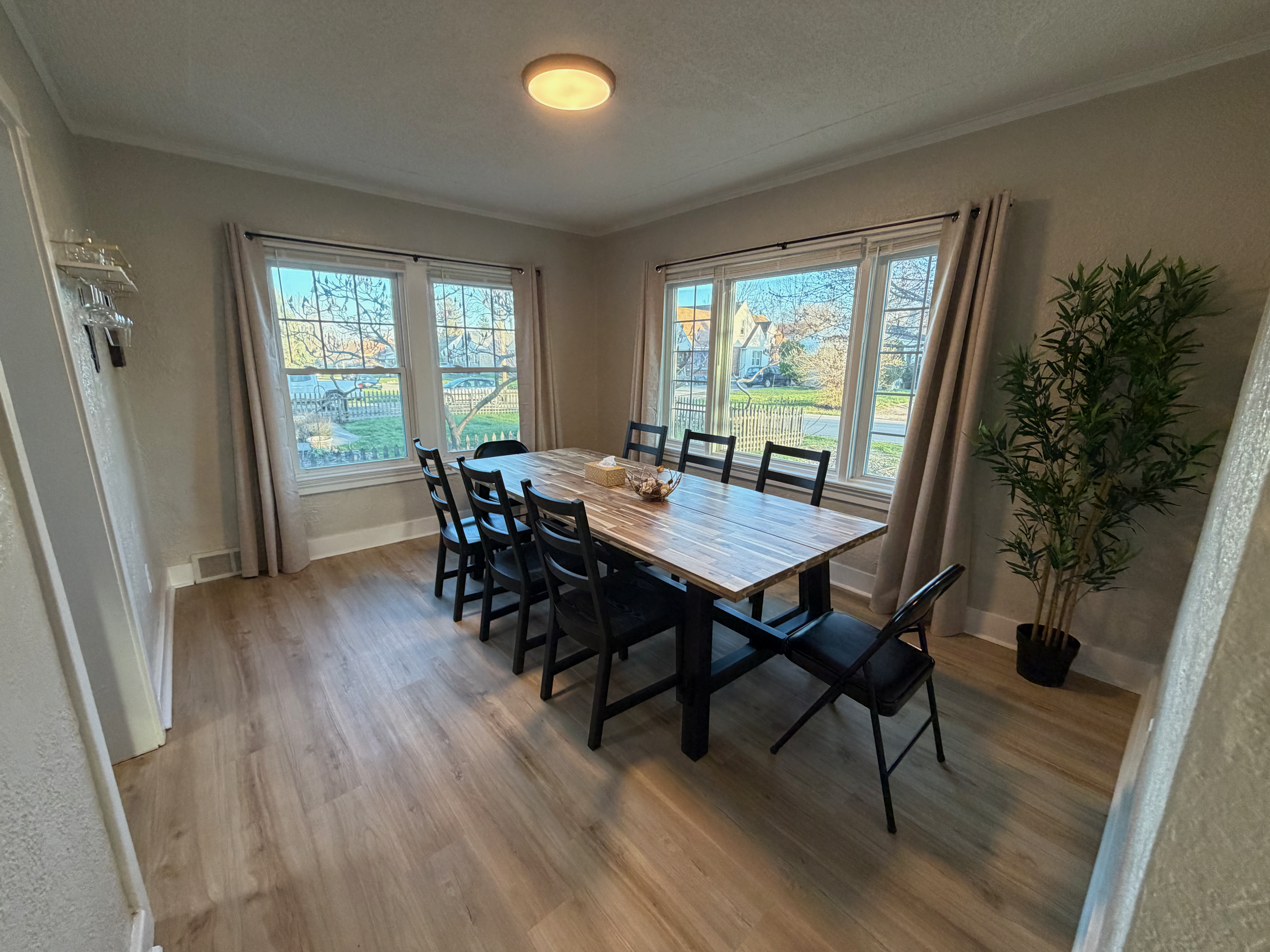 Spacious dining room at The Land of Cleve — seats 10