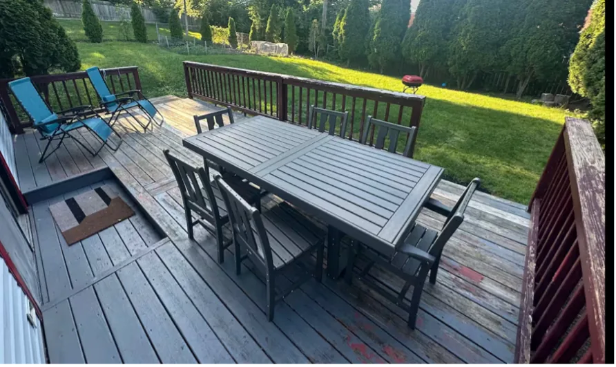 Back deck at The Reading Retreat, Dayton OH