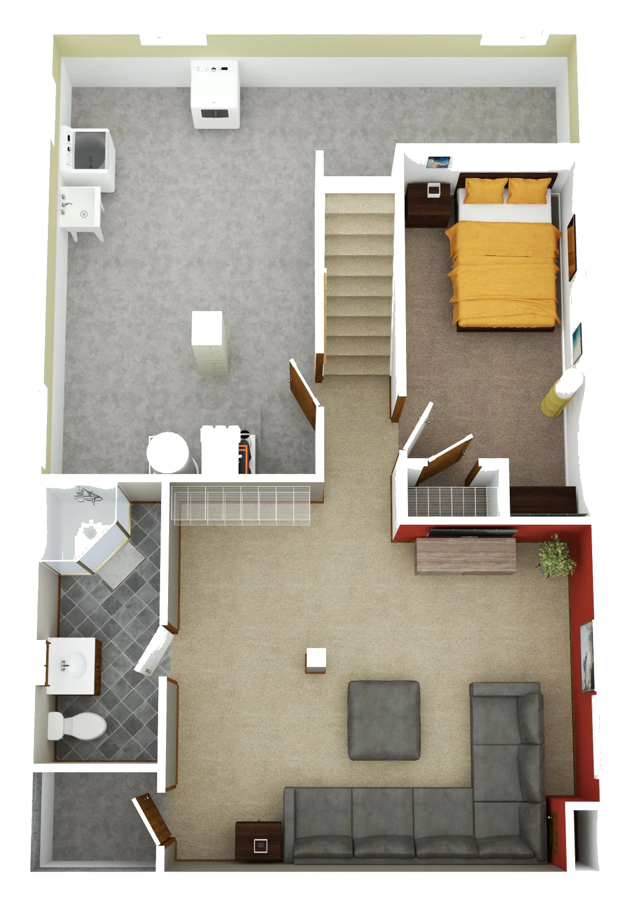 Basement floor plan — The Snooze on Cruz